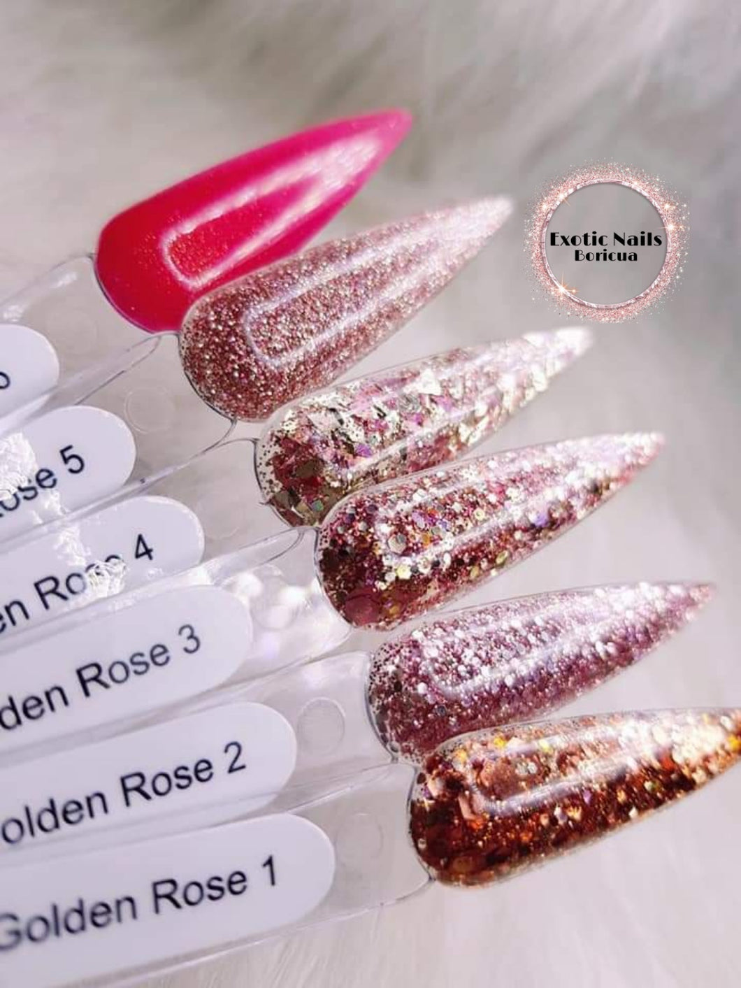 EXOTIC NAILS Golden Rose Collection